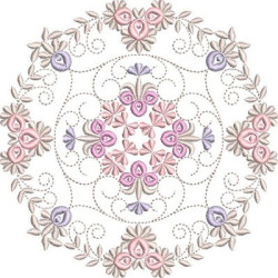 Matriz De Bordado Mandala Floral 24