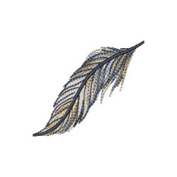 Embroidery Design  Animal Feather 7 Cm