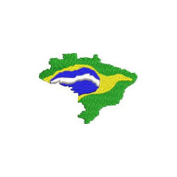 Matriz De Bordado Mapa Bandeira Do Brasil