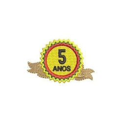 Embroidery Design Seal 5 Years Pt