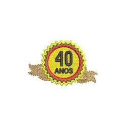 Embroidery Design Seal 40 Years Pt