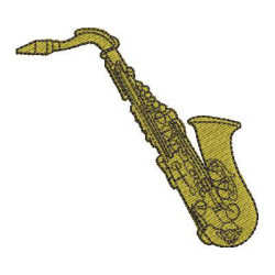 Embroidery Design Saxophone