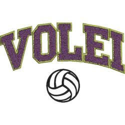 Embroidery Design False Chenille Volleyball