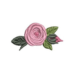 Embroidery Design Pink With Small Button