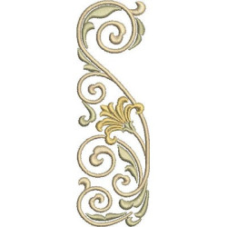 Embroidery Design Filigree With Flower 15 Cm