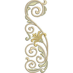 Embroidery Design Filigree With Flower 20 Cm