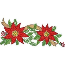 Embroidery Design Christmas Flower 4