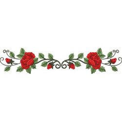 Embroidery Design Horizontal Roses 226cm