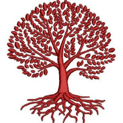 Embroidery Design Tree With Roots