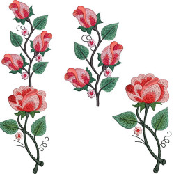 Embroidery Design Floral Set 30 Cm