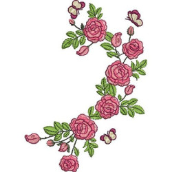 Embroidery Design Rippled Rose Arch