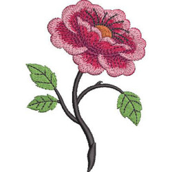 Embroidery Design Lonely Flower 1