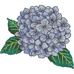 Diseño Para Bordado Hortensia 15cm