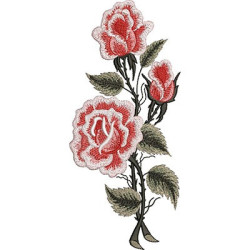 Embroidery Designs Rose Pattern In 2 Sizes