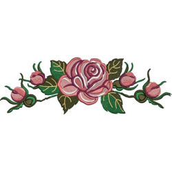 Embroidery Designs Rose Pattern In 2 Sizes