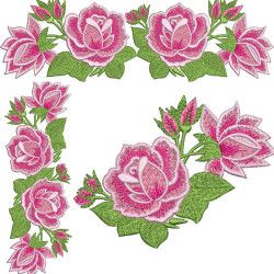 Embroidery Designs Roses In Different Shapes And Sizes