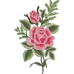 Embroidery Designs Rose Pattern In 2 Sizes