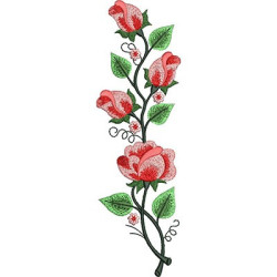 Embroidery Designs Rose Pattern In 2 Sizes