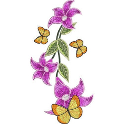 Embroidery Designs Hibiscus In 2 Sizes