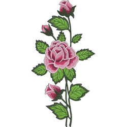 Embroidery Designs Rose Pattern In 2 Sizes