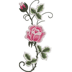 Embroidery Designs Rose Pattern In 3 Sizes