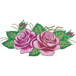 4 Embroidery Designs Rose Patterns