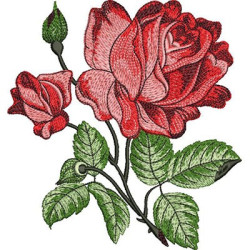 2 Embroidery Designs Rose Patterns