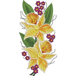 3 Embroidery Designs Orchids