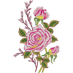 3 Embroidery Designs Rose Patterns