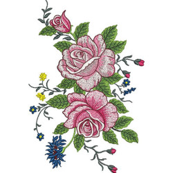 3 Embroidery Designs Rose Arrangement