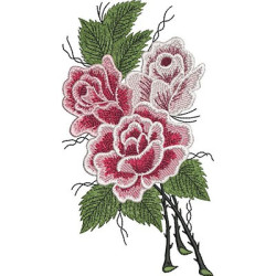 2 Embroidery Designs Rose Patterns