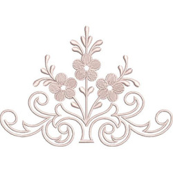 Matriz De Bordado Floral Decorativo Simples 17 Cm