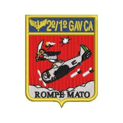 Embroidery Design 2nd/1st Gav Ca Fighter Aviation Squadron Pifpaf Rompe Mato
