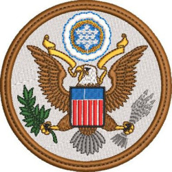 Matriz De Bordado Selo Da Embaixada Norte Americana