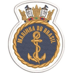 Matriz De Bordado Emblema Da Marinha Do Brasil Contornado