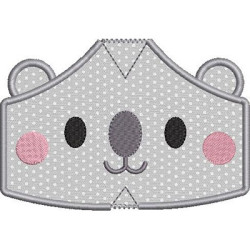 Embroidery Design 5 Masks Of Protection From Xs To Xl Koala