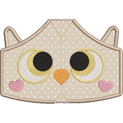 Embroidery Design 5 Masks Of Protection From Xs To Xl Owl