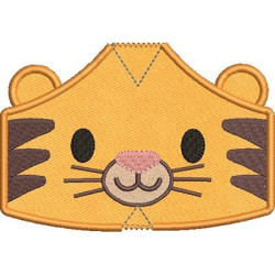 Embroidery Design 5 Masks Of Protection From Xs To Xl Tiger