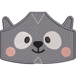 Embroidery Design 5 Masks Of Protection From Xs To Xl Raccoon