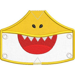Embroidery Design 6 Masks Of Protection From Xs To Xxl Shark 1