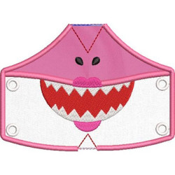 Matriz De Bordado 6 Máscaras De Proteção Do Pp Ao Xg Tubarão
