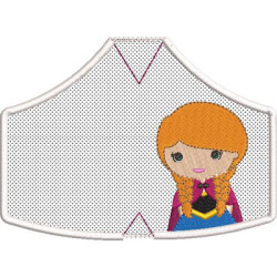 Embroidery Design 6 Masks Of Protection Princess 2from Xs To Xl
