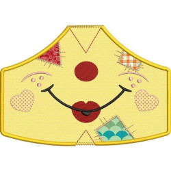 Embroidery Design 6 Masks Of Protection Emília From Xs To Xl