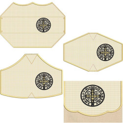 Diseño Para Bordado Kit Bolsa + 4 Mascarillas Medalla De San Bentle