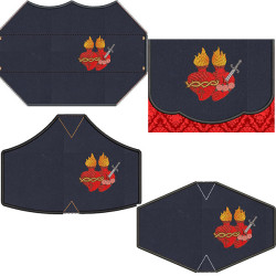 Diseño Para Bordado Kit Bolsa + 4 Mascarillas Corazon Sagrado E Inmaculado