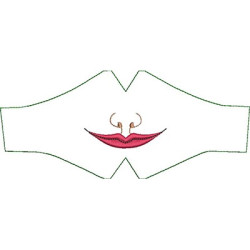 Diseño Para Bordado Paquete De Molde Mascarilla Infantil Cara Femenina