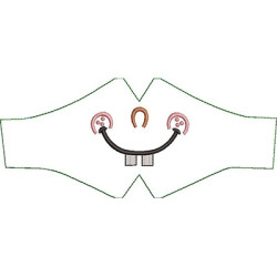 Diseño Para Bordado Paquete De Molde Mascarilla Infantil Sonrisa 1