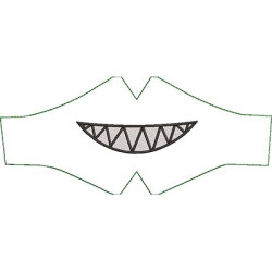 Diseño Para Bordado Paquete De Molde Mascarilla Infantil Tiburon