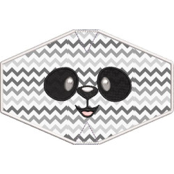 Matriz De Bordado Máscara Infantil Panda Menino