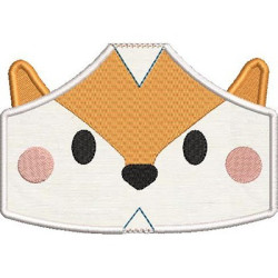 Embroidery Design 2 Childrens Masks Fox With Embroidered Finishes